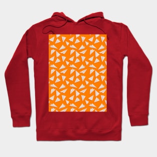 Paper Planes Pattern | White Orange Hoodie